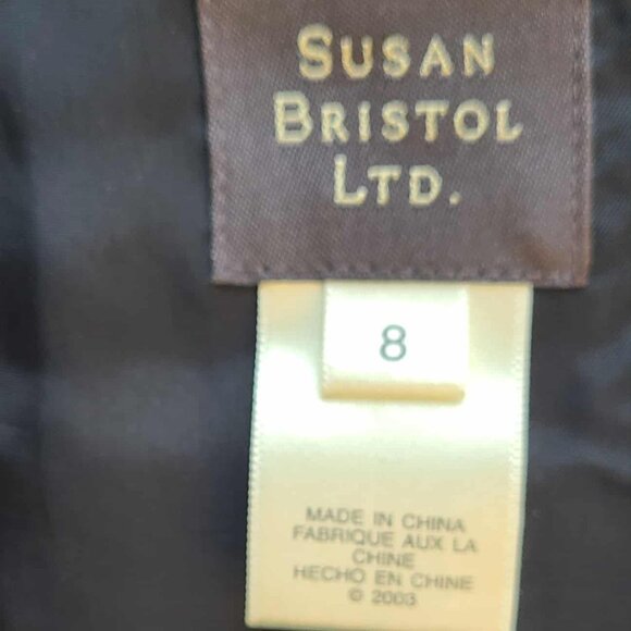 Susan Bristol Vintage Velvet Black Beaded Jacket NWT! NEW! IN BAG. Size 8 - Picture 9 of 13